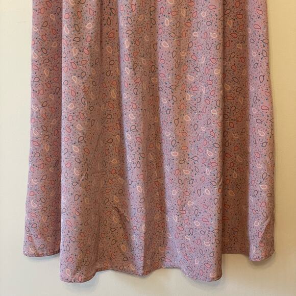 Vintage Apostrophe M pastel midi skirt high rise summer Barbie classic pink gray - Picture 7 of 7